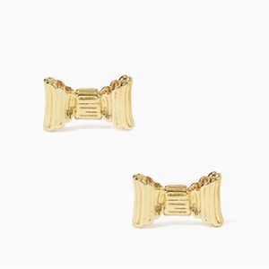 Kate Spade All Wrapped Up Bow Stud Earrings | Gold-Tone Feminine Classic